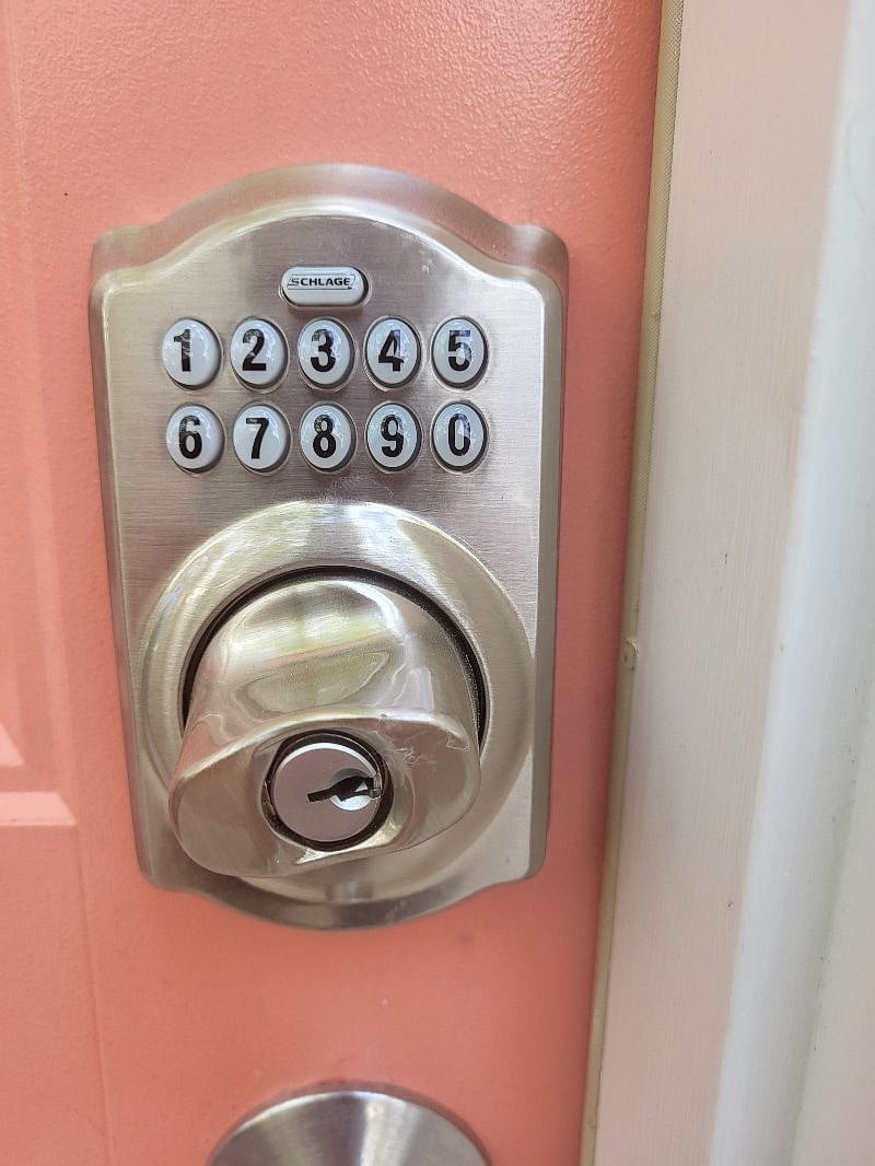 No Key needed. Choose your code or we can assign you one. All codes deleted after each stay.