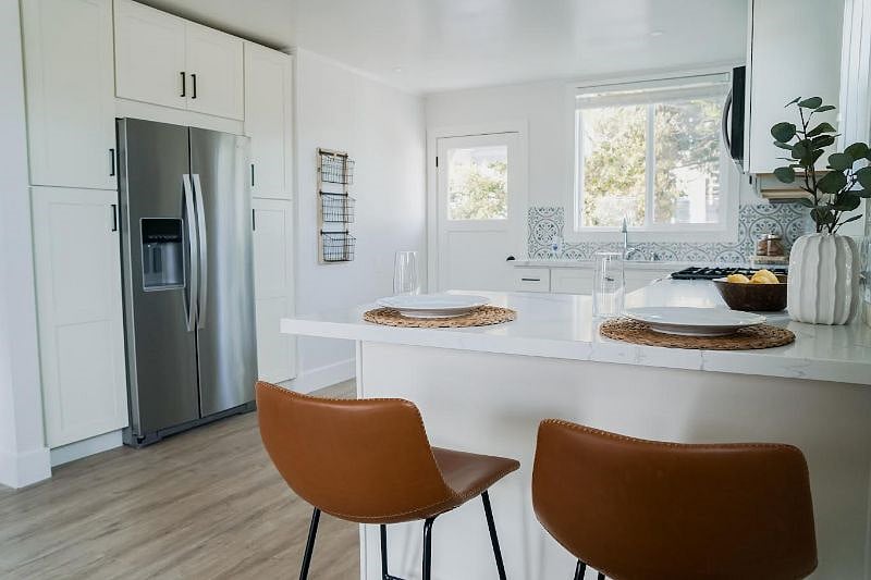 Open concept with ample natural light.