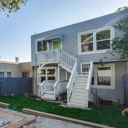 Beautiful outdoor space. Gas grill available for use. Laundry access is at the bottom of the stairs.