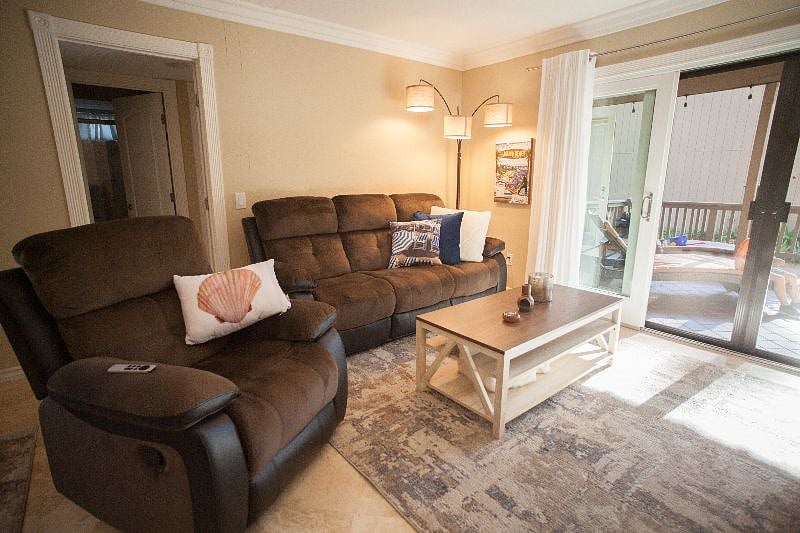 TV Living Room with Several Recliners