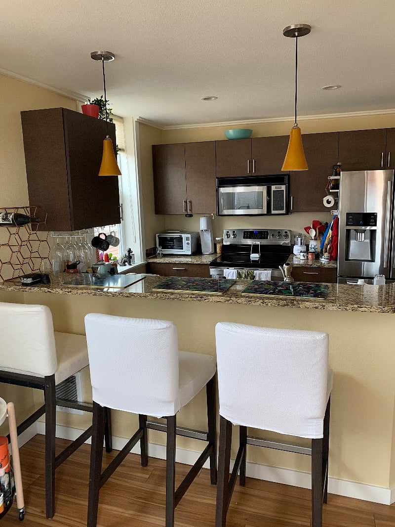 Kitchen with counter space