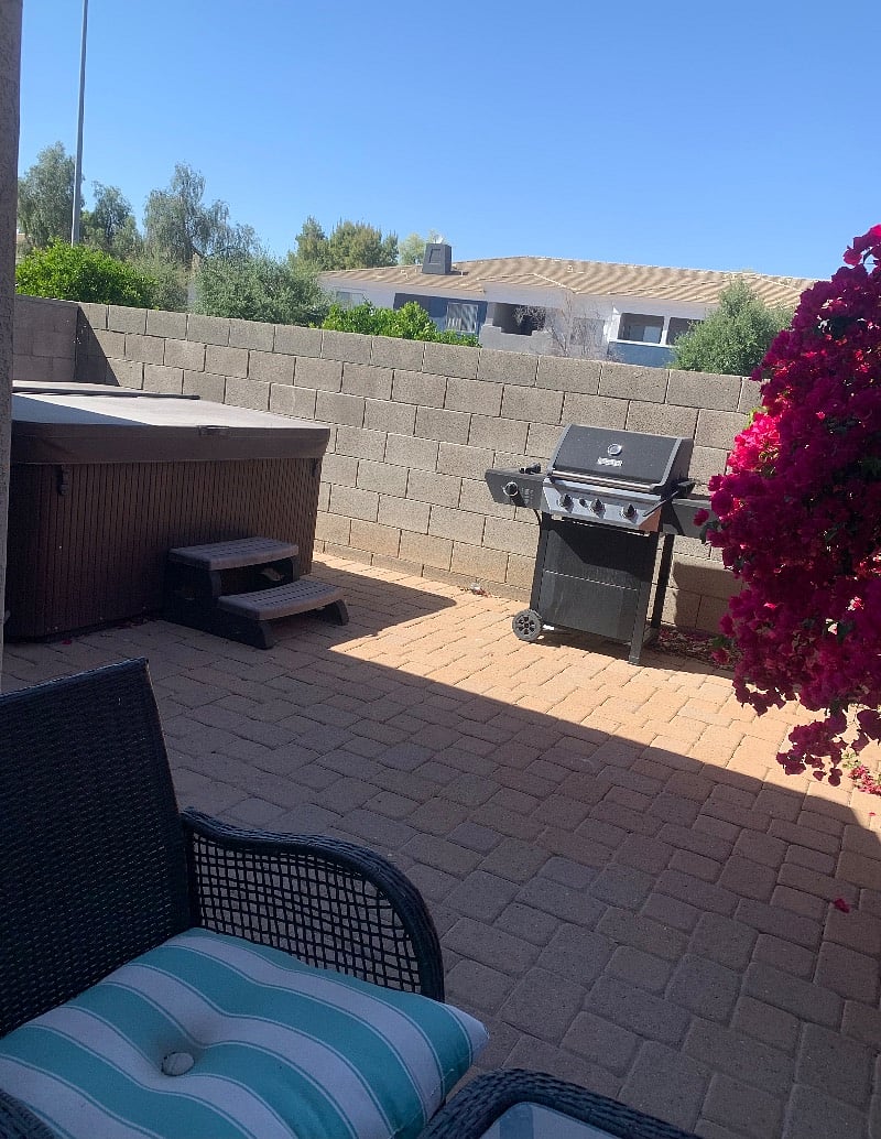Backyard jacuzzi 
