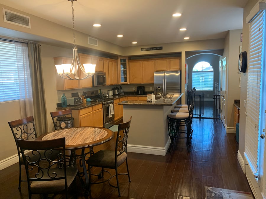 Kitchen and dining area