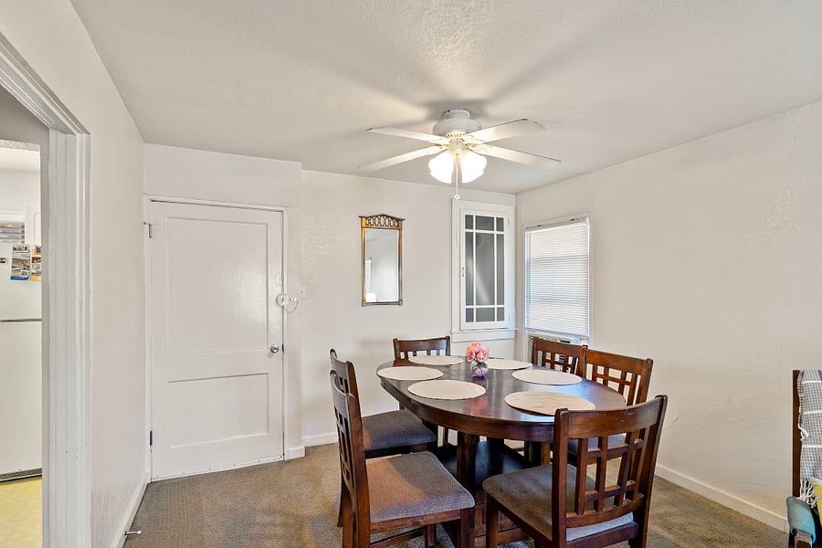 Upstairs unit dining