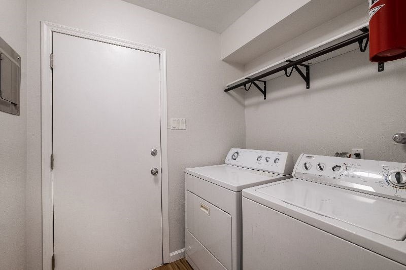 Full sized washer and dryer.