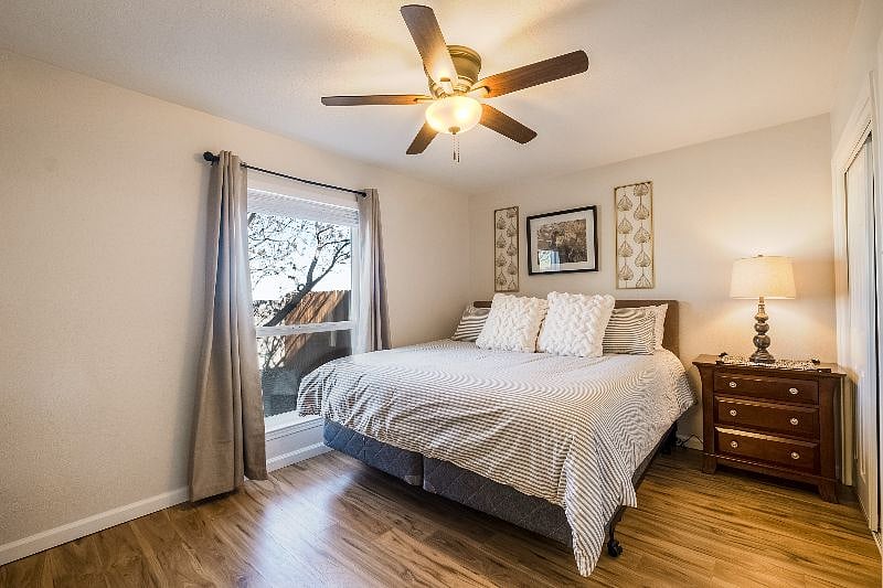 Slip into your cozy bed with premium brand new mattress and all premium bedding and sheets.