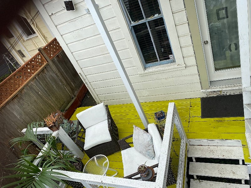 Back deck looking out to the garden