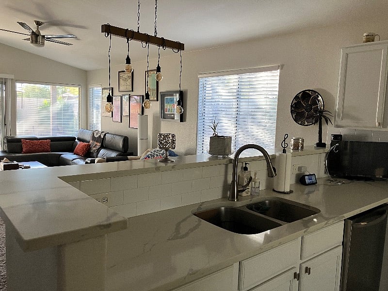 Fully furnished kitchen with Keurig coffee maker, air fryer, all utensils and dishes youll need. Even plenty of tupperware!