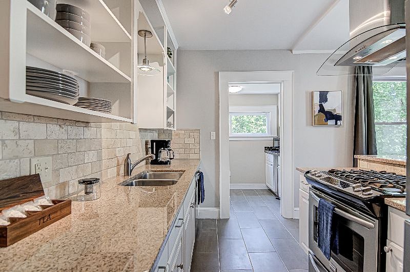 Kitchen | Coffee and Tea stations, dish and flatware service for 8