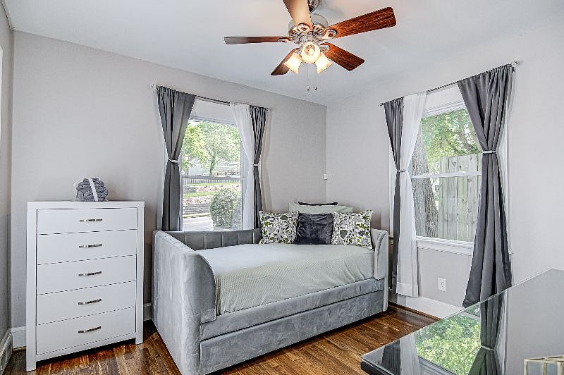 Sunrise Bedroom | Bed has a plush mattress. Trundle pulls out with a brand new small mattress available for a minor child.