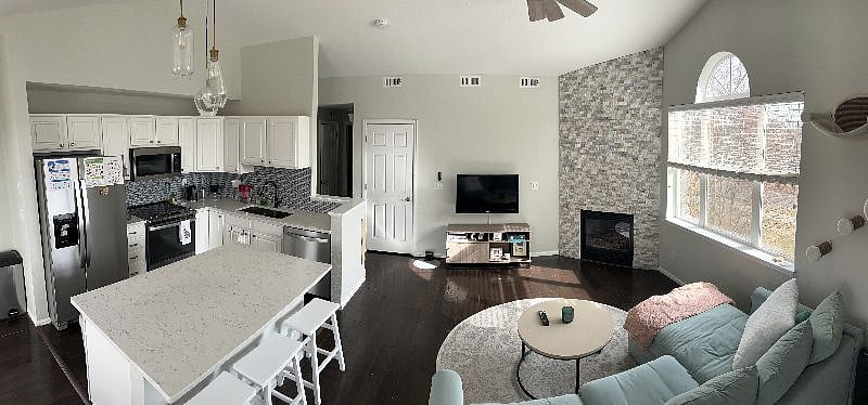 Airy, bright living area