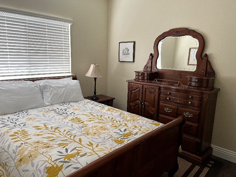 Rental Bedroom, includes mounted TV