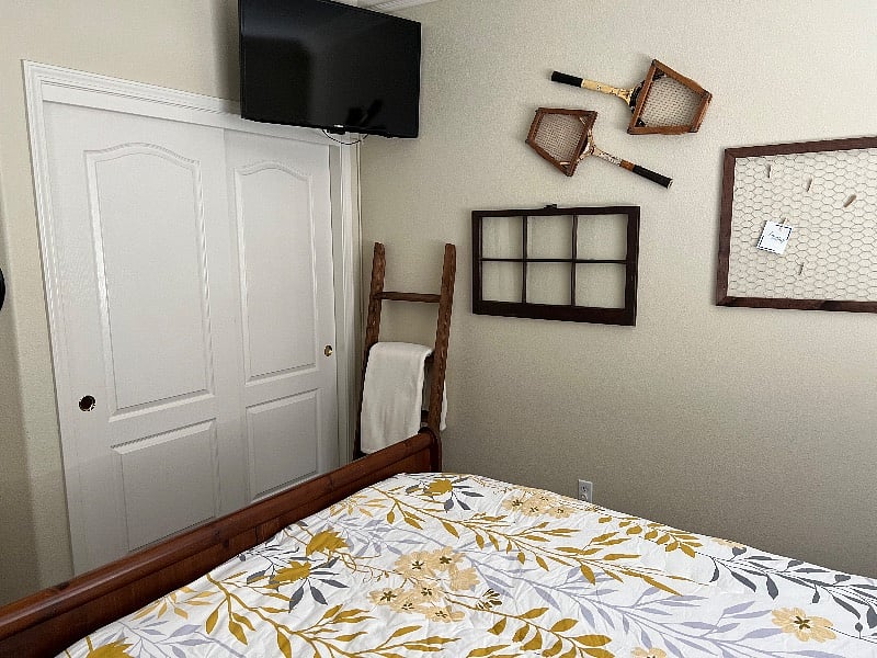 Closet in rental bedroom