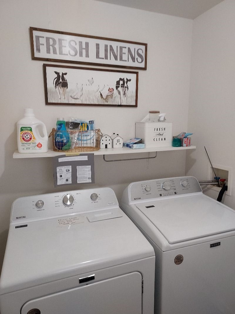 Laundry room for your use.