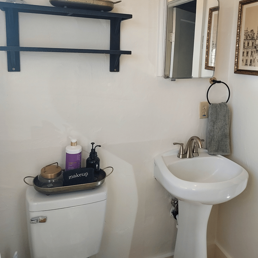 Small bathroom with shower only.