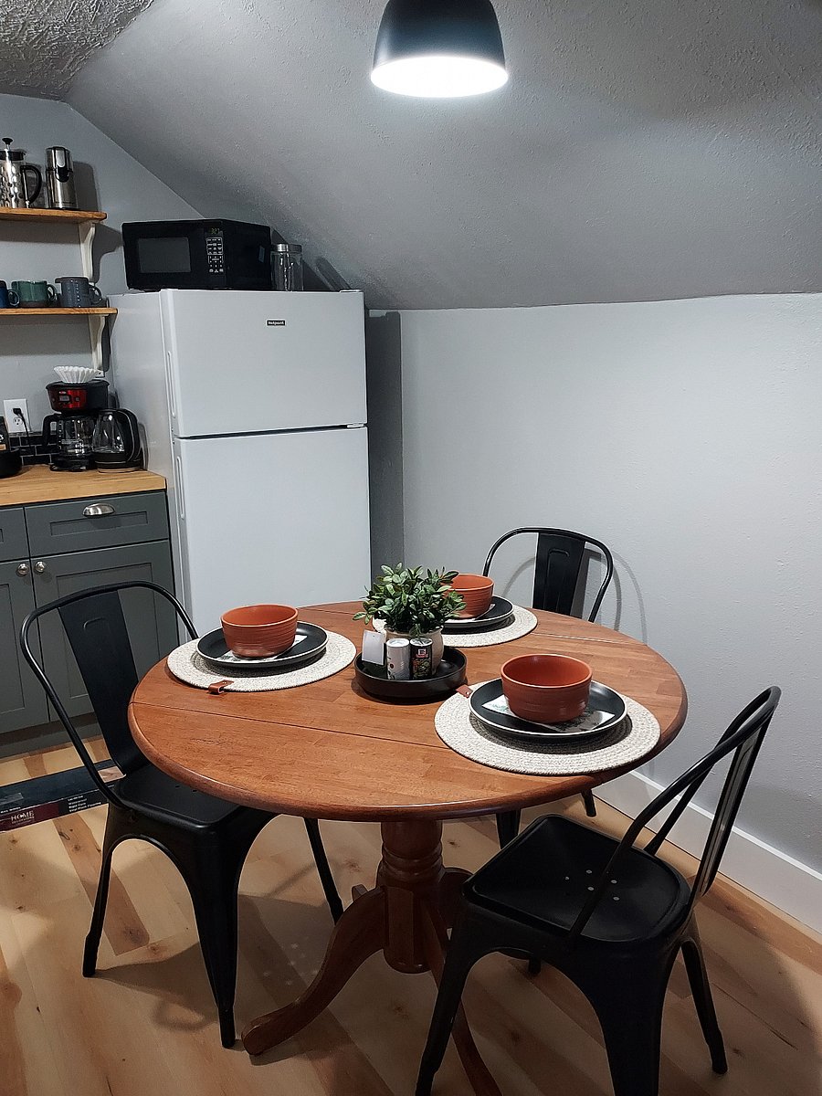 Dining table where you can eat yummy meals prepped in the kitchen.