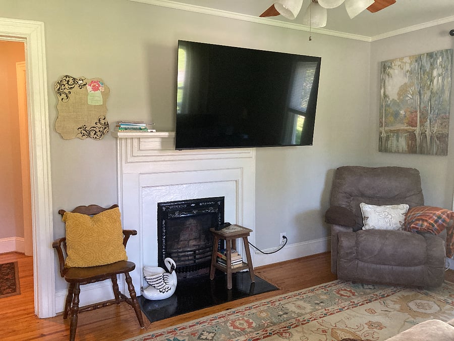 Smart TV in living room where can use your own streaming accounts.