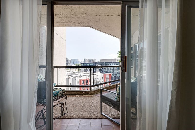 Patio can be accessed from either the living room or bedroom. Light blocking curtains keeps the sun out when you need sleep