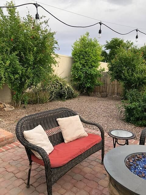 Relax in the fully landscaped back yard