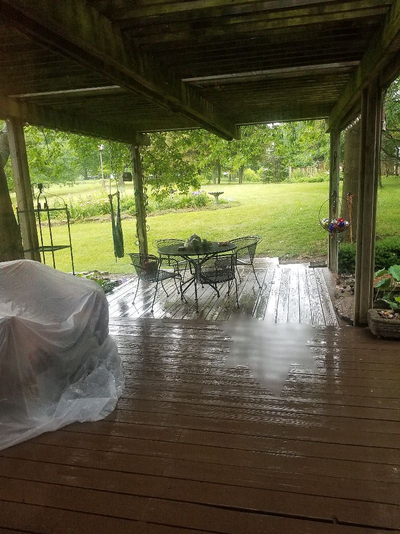 Deck table.