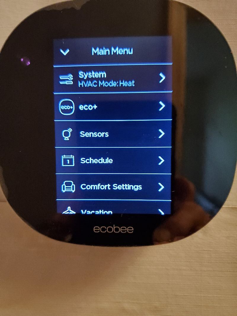Ecobee thermostat
