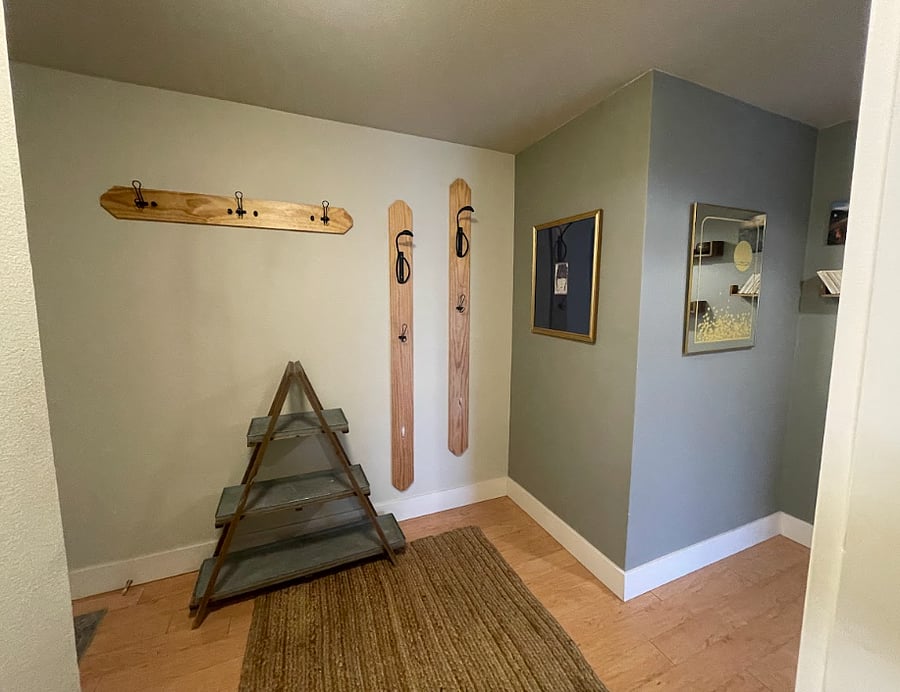 Entryway with two bike racks.