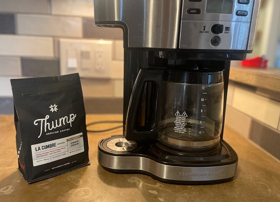 Thump Coffee is right on the corner.