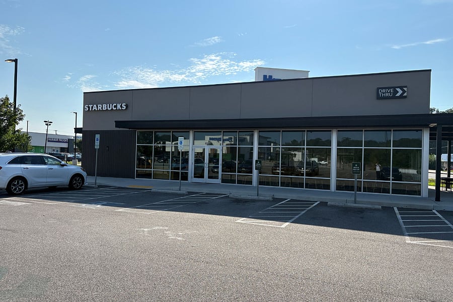 New starbucks 2 minutes away