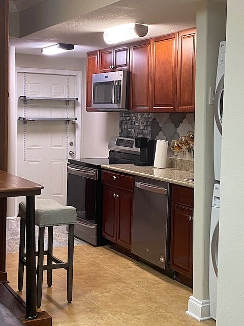 Kitchen is fully equipped with glassware, silverware, plates, pots and pans. Kitchen door is a metal security door bolted off from company side.