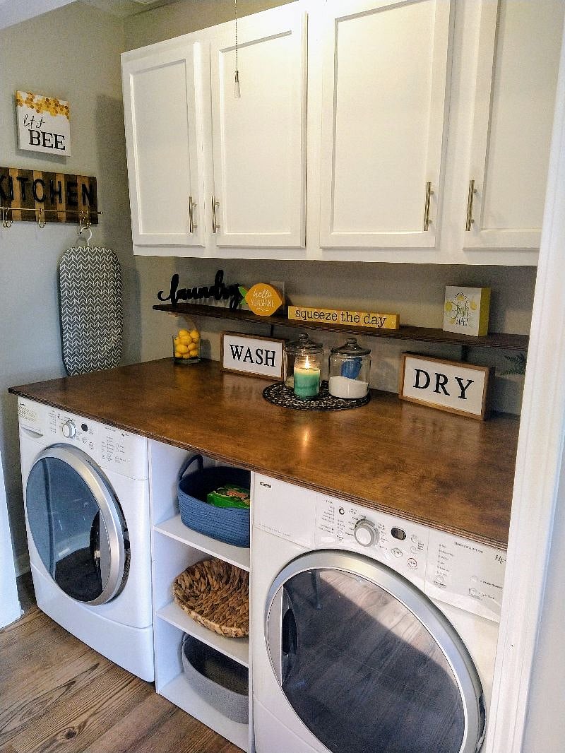 Washer, dryer (with steam rack) and iron and board
