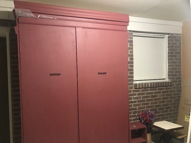 Your space saving Murphy bed is queen sized and oh so comfortable.
