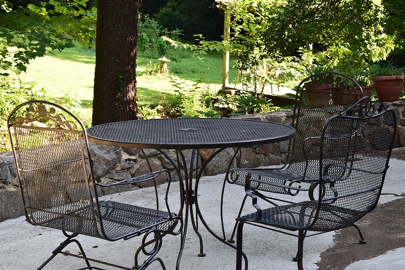 Private, outdoor patio