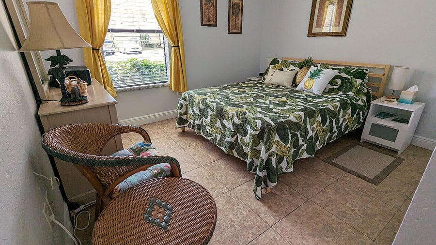 Guest room had a fan put in '22. New mattress and topper in '22. Our visiting family love it!