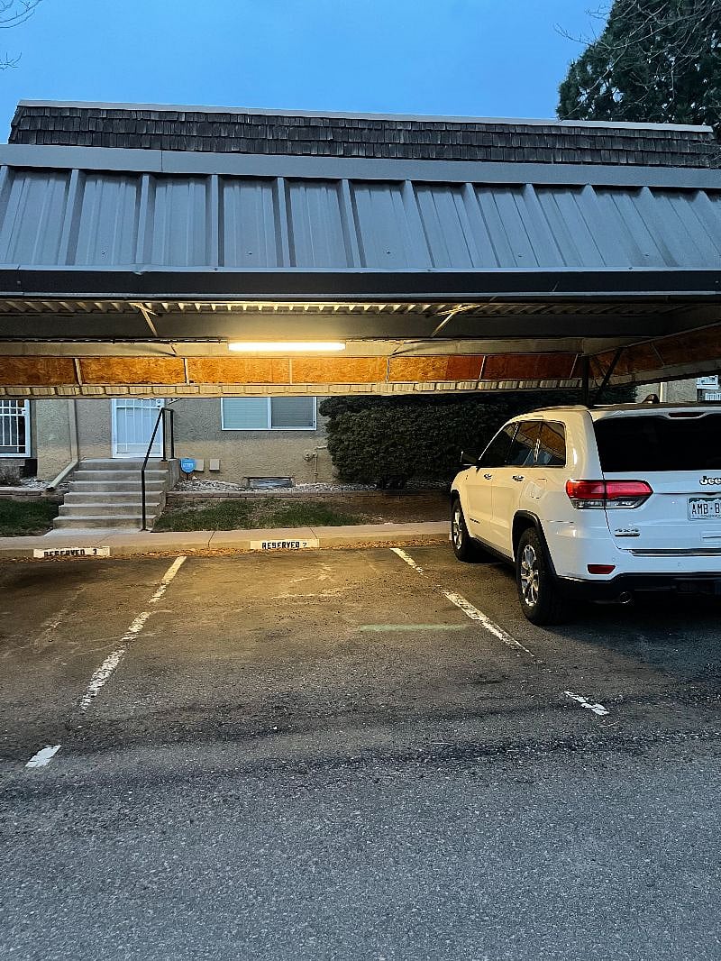 Covered parking space