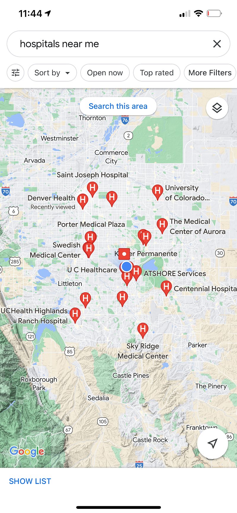 Centrally located to several hospitals 