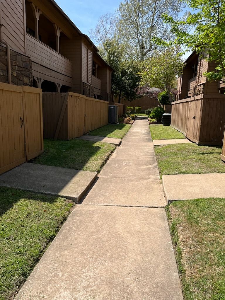 A quiet neighborhood with privacy added to the patio
