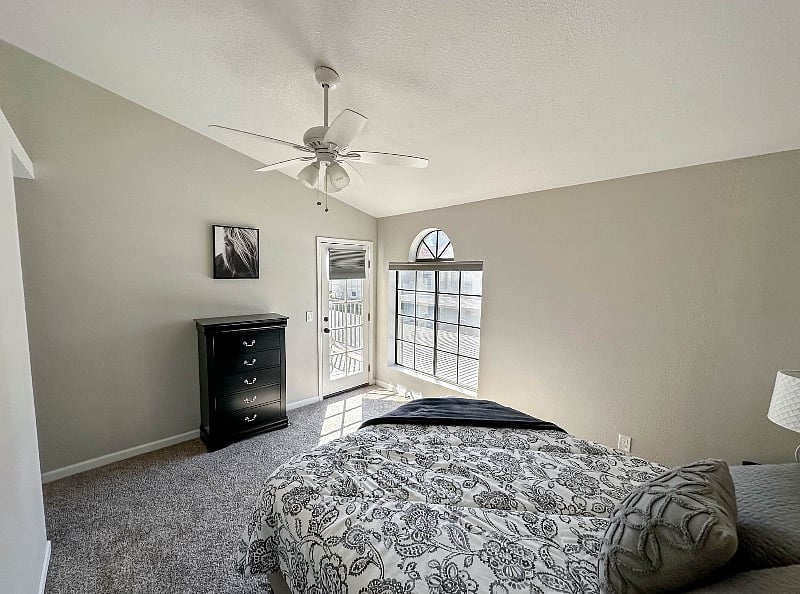 Sun-Set Bedroom #1 With En-suite
Black Out Blinds / Beautifully Appointed
Outside Seating Area / Ceiling Fan