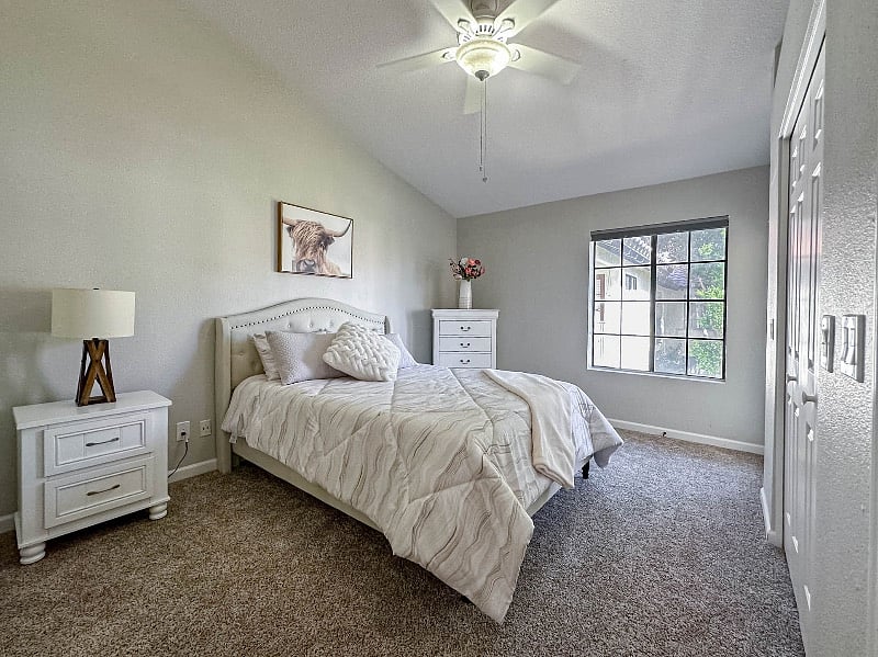 Sun-Set Bedroom #2 With En-suite
Black Out Blinds / Beautifully Appointed
Outside Seating Area / Ceiling Fan