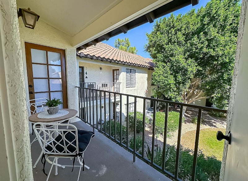 Beautiful Seating Area Off Bedroom #2
Overlooks Grassy Area / Pool Club House