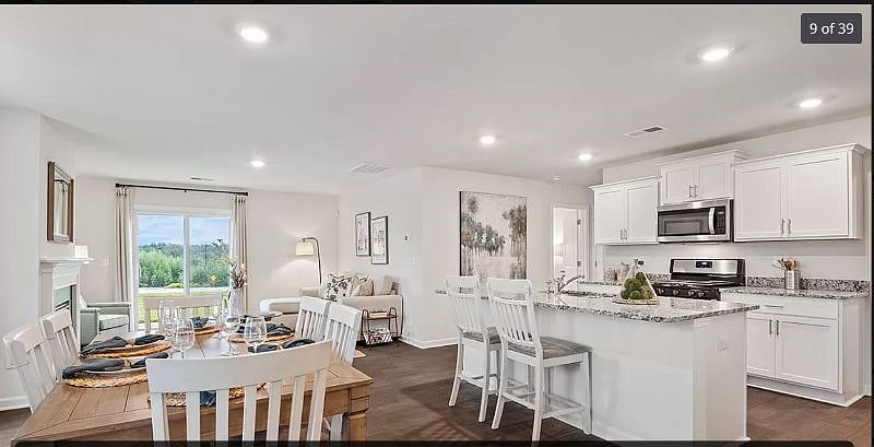 1st Floor, Great room/Dining Room/Fireplace/Pantry, Bathroom.