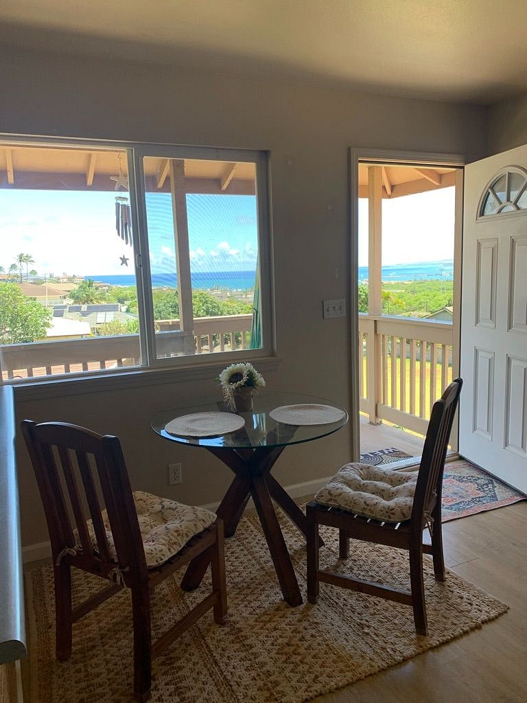 Dining area with full ocean view