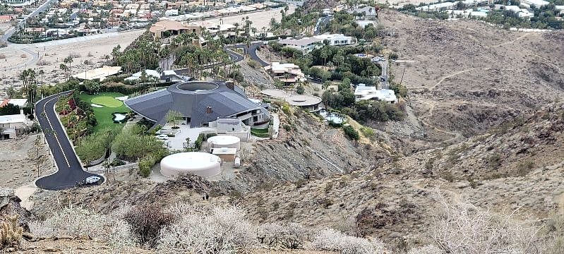 Bob Hopes house from our hike.