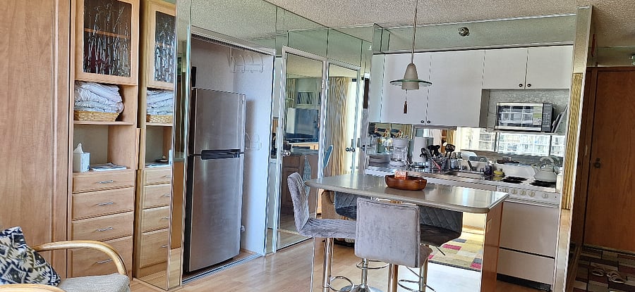 Standard size refrigerator added to the unit.