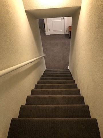 Stairs to basement from kitchen