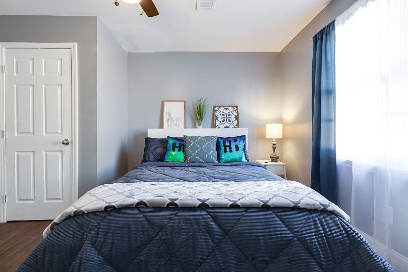 Cozy and roomy bedroom made for good sleep in mind!