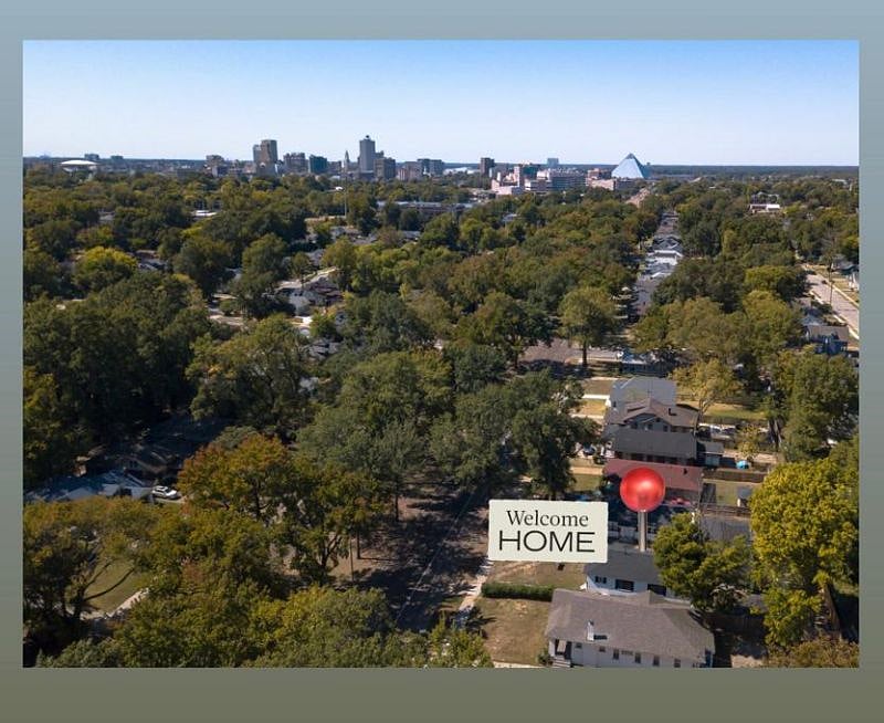 Aerial view of our location to downtown