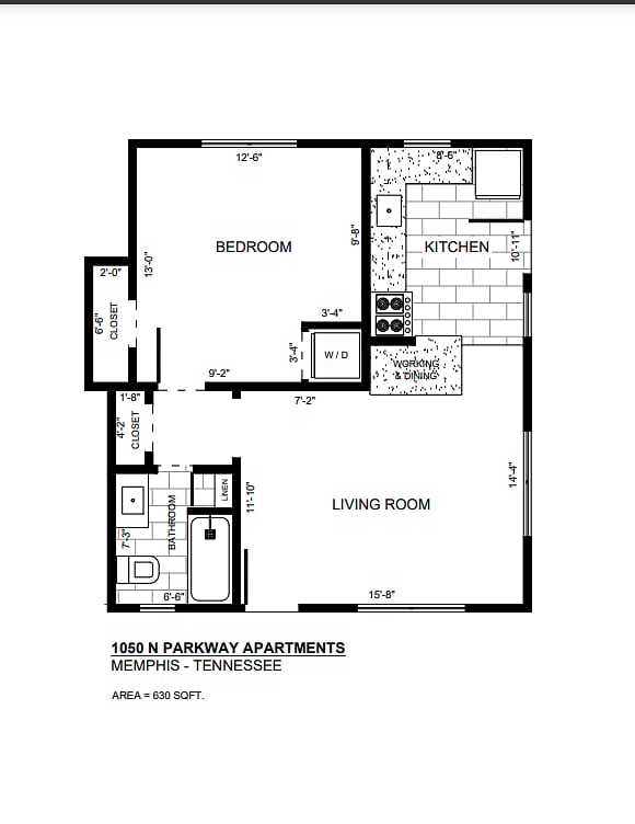 Detailed floor plan of our unit