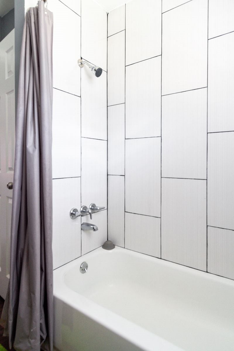 Full bathroom with bathtub shower