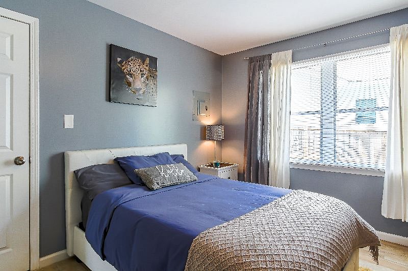 Cozy and roomy bedroom made for good sleep in mind!