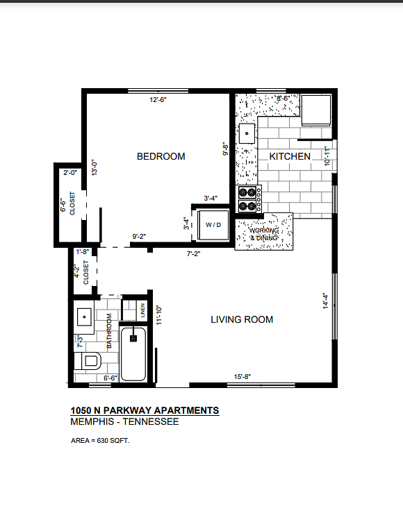 Detailed floor plan of our unit
